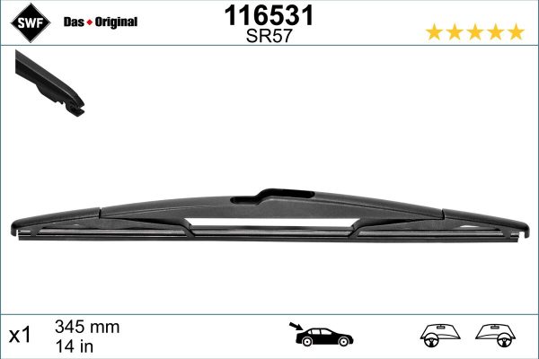 Lamela stergator MAZDA 3 hatchback (BP) 2.0 SKYACTIV-G (BP5H, BP6H) benzina 150 cai SWF 116531