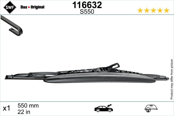 Lamela stergator MAZDA 2 hatchback (DL, DJ) 1.5 E-SKYACTIV G benzina/elector 115 cai SWF 116632