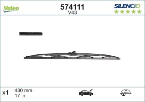 Lamela stergator MAZDA 323 II limuzina (BD) 1.1 (BD101) benzina 54 cai VALEO 574111