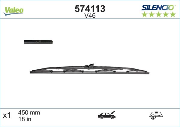 Lamela stergator MAZDA 626 I (CB) 1.6 (CB2NS) benzina 75 cai VALEO 574113