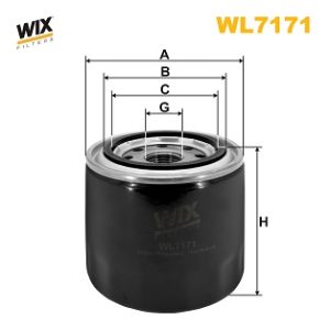 Filtru ulei MAZDA 3 limuzina (BL) 2.2 MZR CD (BL10) diesel 150 cai WIX FILTERS WL7171