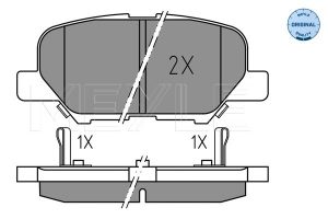 Placute frana MAZDA 6 limuzina (GJ, GL) 2.2 D (GJ2FP) diesel 150 cai MEYLE 025 256 8814
