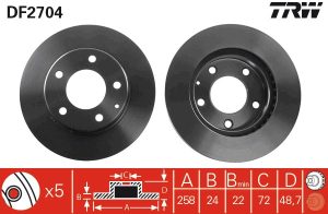 Disc frana TRW DF2704 – imagine produs