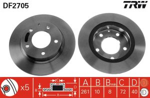 Disc frana TRW DF2705 – imagine produs