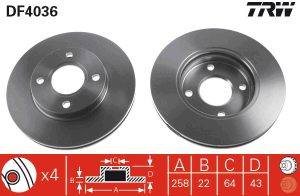 Disc frana TRW DF4036 – imagine produs