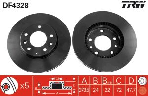 Disc frana TRW DF4328 – imagine produs