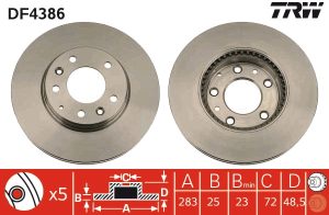 Disc frana TRW DF4386 – imagine produs