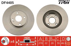 Disc frana TRW DF4405 – imagine produs