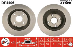 Disc frana TRW DF4406 – imagine produs