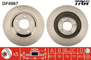 Disc frana TRW DF4967 – imagine produs