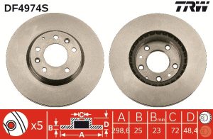 Disc frana TRW DF4974S – imagine produs