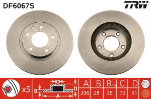Disc frana TRW DF6067S – imagine produs