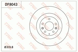 Disc frana TRW DF8043 – imagine produs