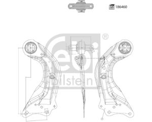 Brat suspensie roata FEBI BILSTEIN 186460