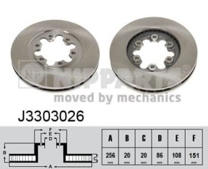 Disc frana NIPPARTS J3303026 – MAZDA | AutoRival