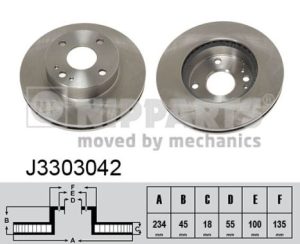 Disc frana NIPPARTS J3303042 – MAZDA | AutoRival