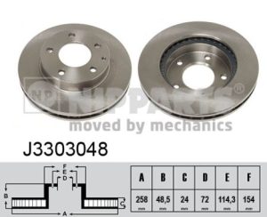 Disc frana NIPPARTS J3303048 – MAZDA | AutoRival