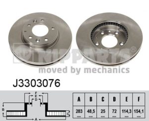 Disc frana NIPPARTS J3303076 – MAZDA | AutoRival