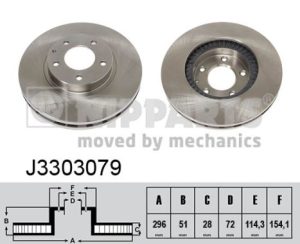Disc frana NIPPARTS J3303079 – MAZDA | AutoRival