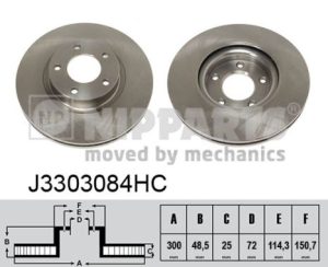 Disc frana NIPPARTS J3303084HC – MAZDA | AutoRival