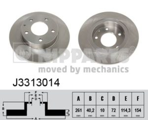Disc frana NIPPARTS J3313014 – MAZDA | AutoRival