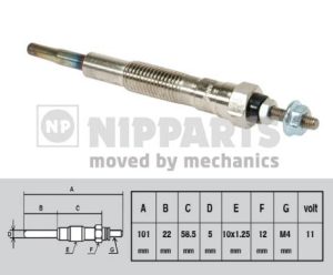 Bujie incandescenta NIPPARTS J5718000 – MAZDA | AutoRival
