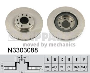 Disc frana NIPPARTS N3303088 – MAZDA | AutoRival