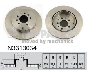 Disc frana NIPPARTS N3313034 – MAZDA | AutoRival
