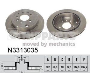 Disc frana NIPPARTS N3313035 – MAZDA | AutoRival