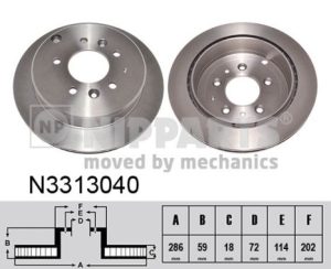 Disc frana NIPPARTS N3313040 – MAZDA | AutoRival