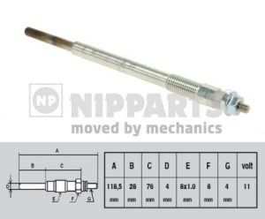 Bujie incandescenta NIPPARTS N5713014 – MAZDA | AutoRival