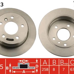 Disc frana MERCEDES-BENZ A-CLASS (W168) A 210 (168.035, 168.135) benzina 140 cai TRW DF4223