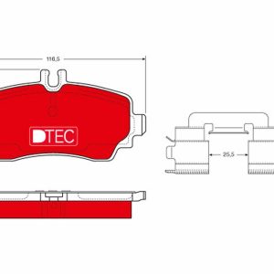 Placute frana MERCEDES-BENZ A-CLASS (W168) A 140 (168.031, 168.131) benzina 82 cai TRW GDB1293DTE