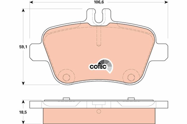 Placute frana MERCEDES-BENZ A-CLASS (W176) A 220 d (176.003) diesel 177 cai TRW GDB1920