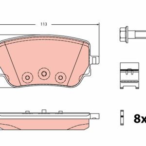 Placute frana MERCEDES-BENZ A-CLASS (W177) A 220 4-matic (177.045) benzina 190 cai TRW GDB2331