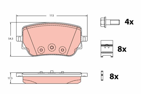 Placute frana MERCEDES-BENZ A-CLASS (W177) A 220 d 4-matic (177.015) diesel 190 cai TRW GDB2331