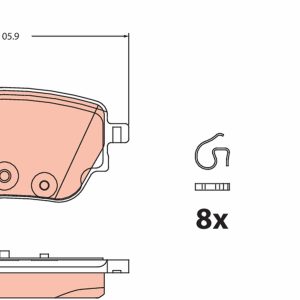 Placute frana MERCEDES-BENZ A-CLASS (W177) A 220 4-matic (177.045) benzina 190 cai TRW GDB2553