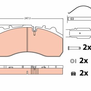 Placute frana MERCEDES-BENZ ACTROS 3240 B diesel 394 cai TRW GDB5067