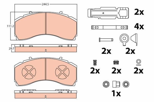 Placute frana MERCEDES-BENZ ACTROS 3331 B diesel 313 cai TRW GDB5111