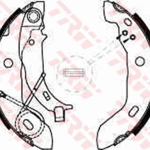 Set saboti frana MERCEDES-BENZ A-CLASS (W168) A 160 CDI (168.006) diesel 75 cai TRW GS8627