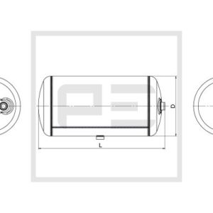 Rezervor aer sistem compresor MERCEDES-BENZ ACTROS 4146 AK diesel 456 cai PE AUTOMOTIVE 016.366-80A
