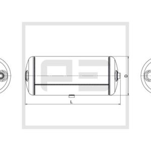 Rezervor aer sistem compresor MERCEDES-BENZ ACTROS MP2 / MP3 2535 LL diesel 354 cai PE AUTOMOTIVE 016.373-80A