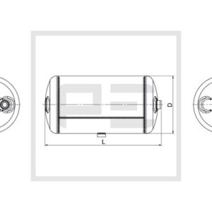 Rezervor aer sistem compresor MERCEDES-BENZ ACTROS 2653 S diesel 530 cai PE AUTOMOTIVE 016.375-80A