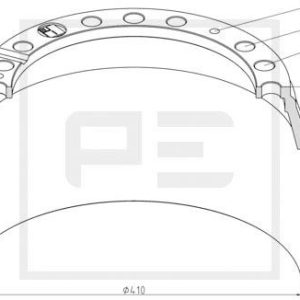 Tambur frana MERCEDES-BENZ ACTROS MP2 / MP3 4158 K diesel 578 cai PE AUTOMOTIVE 016.402-00A