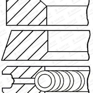 Set segmenti piston MERCEDES-BENZ A-CLASS (W168) A 170 CDI (168.008) diesel 90 cai GOETZE ENGINE 08-105400-00