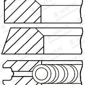 Set segmenti piston MERCEDES-BENZ M-CLASS (W163) ML 270 CDI (163.113) diesel 163 cai GOETZE ENGINE 08-117907-00
