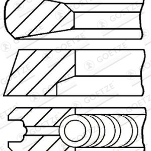 Set segmenti piston MERCEDES-BENZ ACTROS MP2 / MP3 3336 AS diesel 360 cai GOETZE ENGINE 08-420900-00