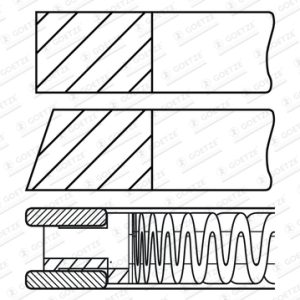 Set segmenti piston MERCEDES-BENZ A-CLASS (W176) A 180 (176.042) benzina 122 cai GOETZE ENGINE 08-440500-00