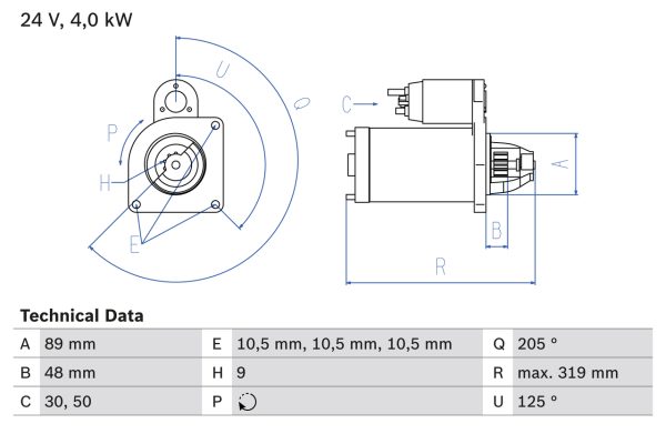 Electromotor MERCEDES-BENZ ACCELO 914 C diesel 136 cai BOSCH 0 986 017 240