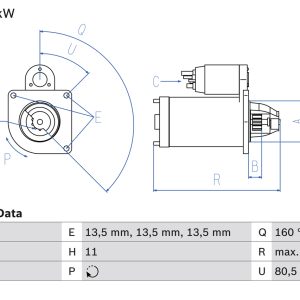 Electromotor MERCEDES-BENZ ACTROS 2657 K, 2657 LK diesel 571 cai BOSCH 0 986 018 370